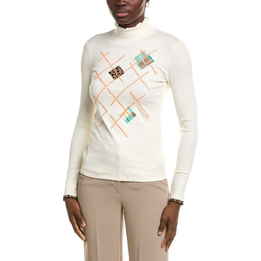 Marc Cain Womens  Woven Top, White